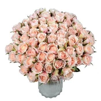 12pcs/daudz Mākslīgās Zīda Rožu Ziedu Pušķis, Kāzu, Kāzas, Mājas Apdare Līgava Saimniecību Sakārtot Tabulā Ziedi