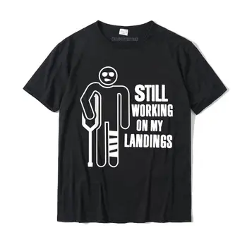Smieklīgi Salauztu Kāju Kauli Saņemt Arī Drīz Strādā Pie Nosēšanās T-Krekls Camisas Hombre Pieaugušo Jaunāko Parastu T Kreklu, Kokvilnas Tshirts Traks