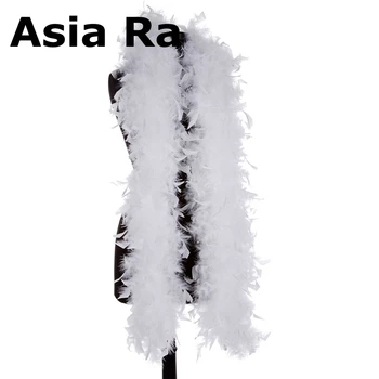 Āzijas Ra 10 metru 80 ° sniega baltā krāsa, Pūkains marabou turcija spalvu boa 2meter/gab DIY kāzu spalvu lentes rotājumu