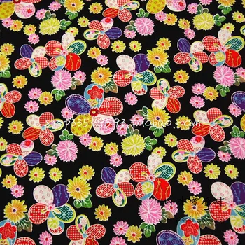 140*50cm 1pc Japānas Audums 100%Kokvilnas Auduma, Japāņu, korejiešu stilā, Ziedu Drukāt Quilting Audums Šūšanas Materiālu Diy Apģērbi