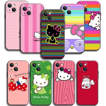 Hello Kitty 2022 Telefonu Gadījumos iPhone 11 12 Pro MAX 6S 7 8 Plus XS MAX 12 13 X Mini XR SE 2020 Atpakaļ Vāku Soft TPU Carcasa