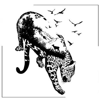 Leopard Ainavu Putns, Skaidrs, Silikona Zīmogi Scrapbooking Amatniecība Rotā Foto Albums Reljefu Karšu Pieņemšanas Skaidrs, Pastmarkas Jaunas