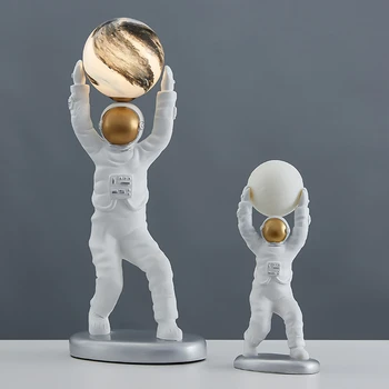 Mūsdienu Jaunrades Kosmonauts Galda Lampas Guļamistabas Gultas Lampa, Bērnu Istabas Dekors Darbvirsmas Apdare Spaceman Galda Gaismas