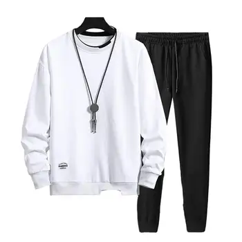 2gab/Set Modes Vīriešu Tērpiem, Streetwear Ikdienas Krekls Bikses Komplekts Vīriešiem Tracksuit 3D Griešana, Auksti Izturīgs