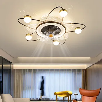 Guļamistaba dekors led neredzams Griestu ventilators gaismas lampa ēdamistaba Griestu ventilatori ar gaismas tālvadības lampas dzīvojamā istabā