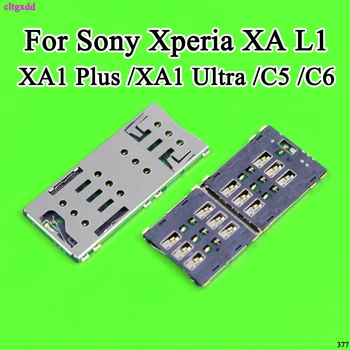 cltgxdd Daul Sim Kartes Slots Sony Xperia XA/XA1 Plus/XA1 Ultra/L1/C5/C6 Ultra Sim & Micro SD Atmiņas Kartes ligzda Lasītājs adapteri