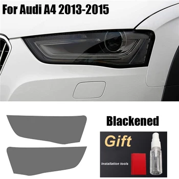 Audi A3 A4 A5 A6 A7 A8 2014-2019 Piederumi, Auto Lukturu Krāsa Melns/Caurspīdīgs Aizsardzības Plēves Aizsardzības TPU Uzlīme