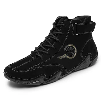 DAFENP Vīriešiem kurpes ar Augstu Augšējā Vienīgais Bieza Apavi Sporta Apavi Cilvēks Stilīgs Sneaker Modes Gadījuma Apavu āra meklēšanu kurpes 38-46