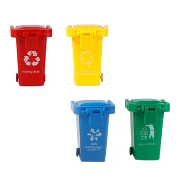 Atkritumu Rotaļlieta Var Trash Mini Truck Rotaļlietas Bin Kannas Kidsminiature Curbside Šķirošanas Recyclevehicles Galda Spēle Tiny Tvertnes Zēns Konteineru