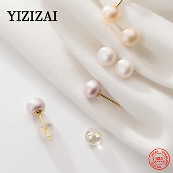 YIZIZAI Modes Multicolor Dabīgo Saldūdens Pērļu auskariem 100% 925 Sterling Sudraba Izsmalcināti Elegants Rotaslietas, Dāvanas