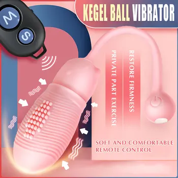 Sieviešu vaginālo bumbiņu vibrējošais ola seksa rotaļlieta, bezvadu tālvadības geišas kegel bumbu maksts stingrāku īstenot izmantot seksa rotaļlietas