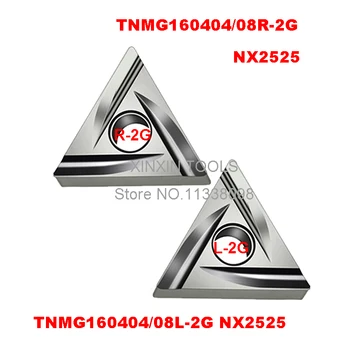 TNMG160404L-2G NX2525/TNMG160404R-2G/TNMG160408L-2G/TNMG160408R-2G NX2525, karbīda ieliktņiem, virpošanas instrumentu turētāja garlaicīgi bārs