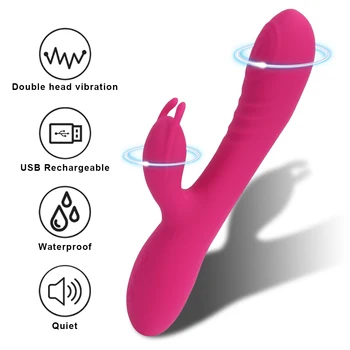 Spēcīgs Trušu Vibrators, Dildo G Spot Maksts Massager Masturbācija Klitora Stimulators Seksa Rotaļlietas Sievietēm 7 Biežums
