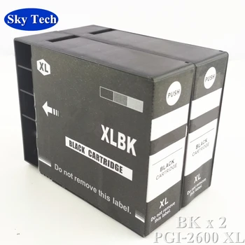 2BK Pigmenta Saderīgu kasetne Tērps PGI2600 , PGI-2600XL Tērps Canon MAXIFY IB4060 MB5060 MB5360 utt
