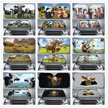 Lauksaimniecības Dzīvnieku Govs Automašīnas Vējstikla Saules Ēnā - Bloķē UV Stariem saulessarga Aizsargs Saulessargs, Lai Saglabātu Jūsu Transportlīdzekļa Cool