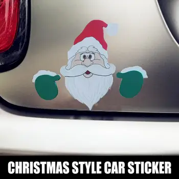 Ziemassvētku Un Santa Claus Elk Ziemassvētki Jaunums Uzlīmi Auto Aizmugurē, Priekšējā Stikla Tīrītājs Logu Uzlīmēm, Ziemassvētku Rotājumi Rotājumi