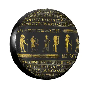 Zelta Ēģiptes Dievi Un Hieroglifos Rezerves Riepa Pārsegs Soma, Maisiņš Jeep Pajero Senās Ēģiptes Faraons Anubis Automašīnu Riteņu Pārsegi