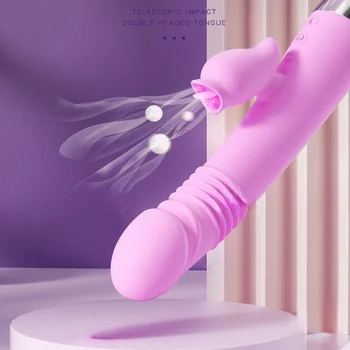 Vibrators Sieviešu Masturbācija, G-spot Seksa Rotaļlietu Dildo Stiepjas Mēles Laiza Nepieredzējis Klitora orālo seksu Sievietēm Pieaugušo Seksa Rotaļlietas
