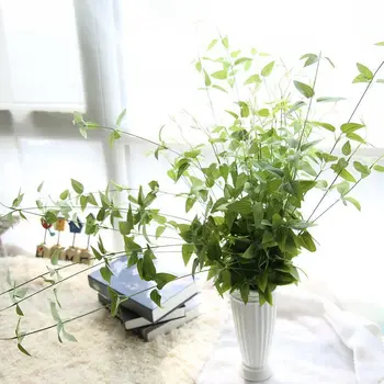 Vitalitāti mākslīgo augu lapas bonsai vīnogulāju/rattan zīda Zaļā kārklu DIY Zieds organizēšana piederumi augu ziedi 1gb