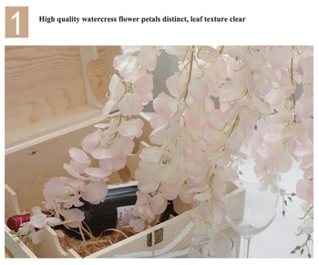 SPR Mediju 34cm Wisteria pudiņš kāzu arkas laukums rotangpalmas simulācijas ziedi zīda ziedi sienas karājas grozā var pagarināšana