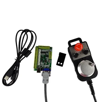 cnc kontrolieris 100k 5-ass USB Mach3 kustības kontroles kartes cnc komplekts ar 6-ass avārijas stop elektronisko rokas,