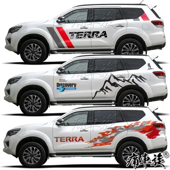 Jaunu pielāgotu auto uzlīmes Nissan TERRA sānu apdare modificētu sports modes auto Vinila uzlīmes, auto plēves