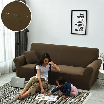 Japānas stila All-inclusive ūdensizturīgs funkcionālās stiept sofa cover Dīvāna spilvenu Sabiezēt neslīdoša sofacover tīrtoņa krāsu slipcover