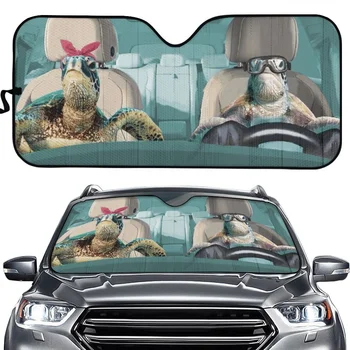  Bruņurupucis Smieklīgi Dzīvības Auto Saulessargs Siltuma Atstarotājs Auto Priekšējā Loga Vējstikla Saules Toņos Sievietēm, Vīriešiem Salokāms Izturīgs
