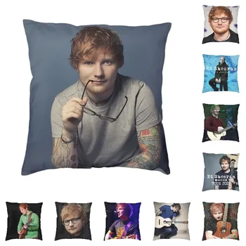 Ed Sheeran Portrets Spilvens Gadījumā 40x40cm, lai Dīvāns Mūzikas Dziedātājs Un Aktieris Luksusa Spilvens Segums Laukumā Spilvendrāna