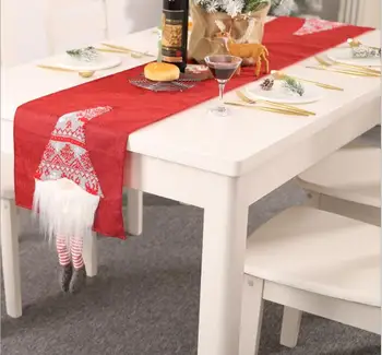Jaunais Ziemassvētku runner žakarda Amerikas valsts karogu, lina galda vakariņu galda mat Mat rotājumu vairumtirdzniecības FG1350