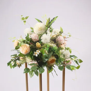 38cm zīda, roze, peonija mākslīgo ziedu bumbu hydrangea centerpieces vienošanās dekori kāzu fons T stacija stāvēt ziedi