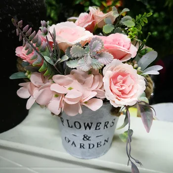 1 Pušķis Zīda Viltus flores Camellia Mākslīgā Peonija, Roze, Ziedi Kāzu Ziedu DIY Mājas, Dārza Galda Partijas Apdare