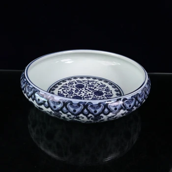 Ķīniešu Keramikas Zilā un Baltā Porcelāna Porcelāna trauki, Lotus Modelis Big Mazgāt Podu