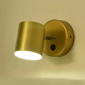 Zelta Black LED Sienas Lampas, Dzīvojamās Istabas, Guļamistabas Gultas Iekštelpu Apgaismojums Modernā Stilā Slēdzis Kontroles Dimming Lasījumā Sienas Lampas