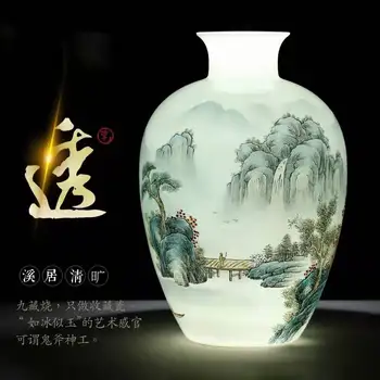 Jingdezhen keramikas master collection līmeņa darbi jaunais Ķīnas boutique roku apgleznoti vāze veranda vīna skapis apdare, rotājumi