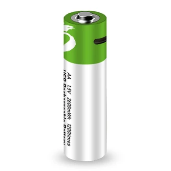 1,5 V AA Li-ion Akumulators Li-polymer Ar USB Lādējamu Litija USB Akumulatoru ar USB Kabeli