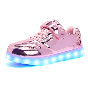 Silts kā mājas 2018 Jaunu 25-35 USB Lādētāju Kvēlojošs Čības Led Apgaismojums Bērniem Kurpes Zēniem, Meitenēm, izgaismotas Gaismas Sneaker