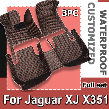Automašīnas Grīdas Paklāji Jaguar XJ X351 2010~2019 Paklāju Izturīgs Ādas Mat Anti Netīro Paklāju Spilventiņi Auto Interjera Detaļas, Auto Piederumi