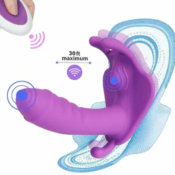 Neredzams Dildo Vibrators Seksa Rotaļlieta Sievietēm Orgasma Masturbator G Spot Clit Stimulēt Tālvadības Biksītes Seksa Rotaļlietas, Vibratori
