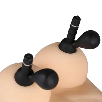 Dubultā Krūts Sūknis Sievietes Krūšu Massager Vibrators Masturbator baroti ar Krūti Dzelksnis Piesūcekņi Stimulācija Pie Krūts Pieaugušo Seksa Rotaļlietas