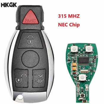 10pcs/partija, Smart Tālvadības Atslēgu 3+1Buttons 315 MHZ Keyless Piekariņu Mercedes Benz pēc 2000+ TSP&BGA aizstāt NEC Chip