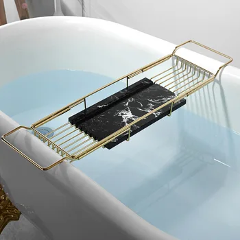 Vanna Renes Uzglabāšanas Plaukts Vanna Multi-Function Uzglabāšana vannas istabā izvelkams uzglabāšanas plaukts marmora vanna plaukts Vannu Piederumi